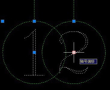 天正建筑2013绘图时轴网标注相邻两个编号的圈相交怎么修改?