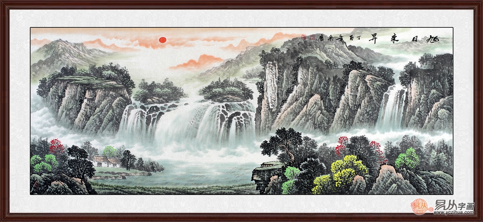 客厅适合挂什么样的字画,国画山水画让你无可挑剔